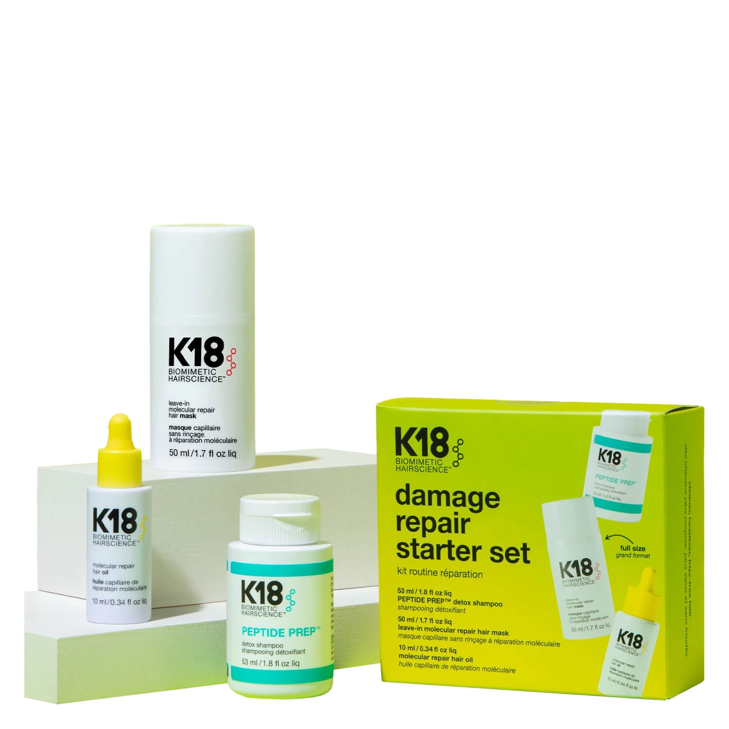 Product image from K18 Biomimetic Hairscience - damage repair starter set