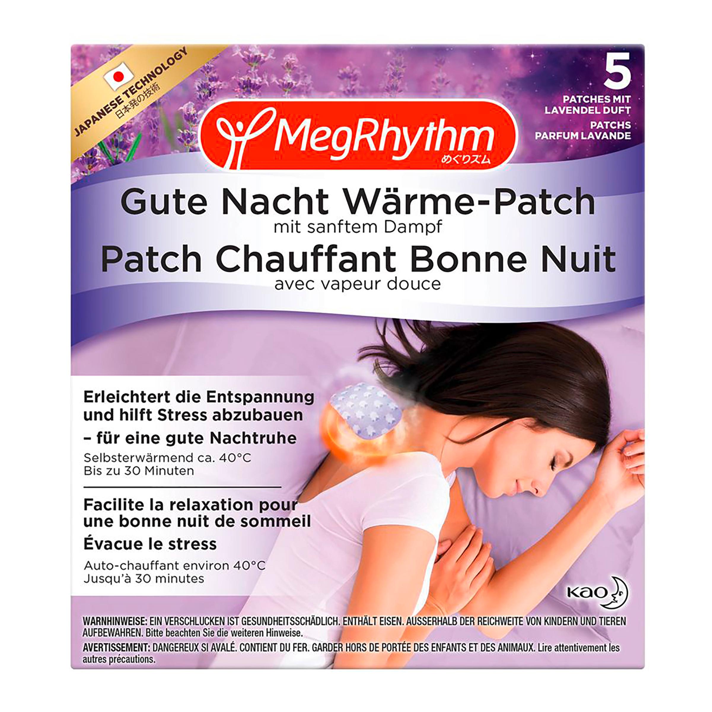 MegRhythm  - Bonne Nuit Patch Oculaire chaufant - Lanvande
