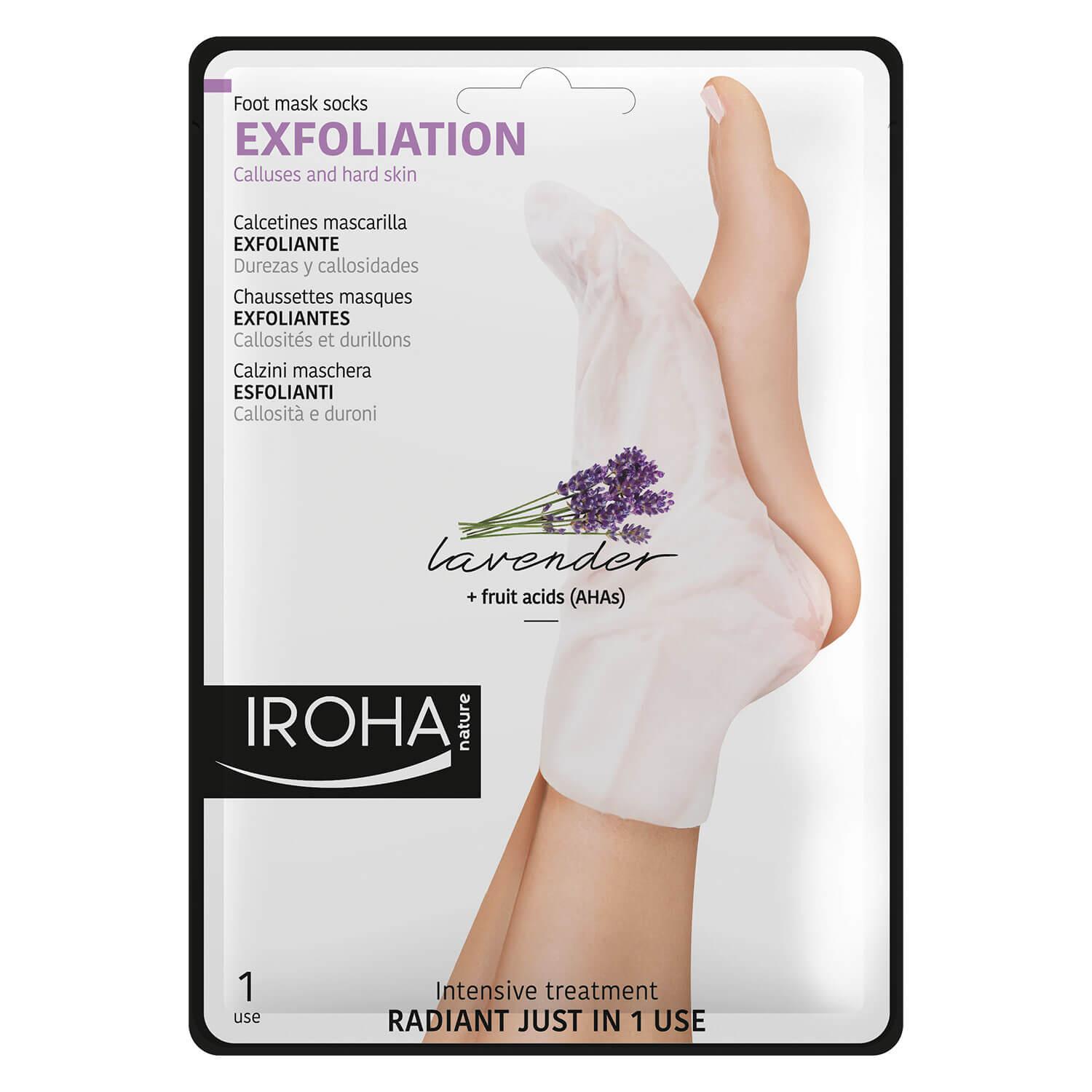 Iroha Nature - Exfoliating Foot Mask Socks Lavendel
