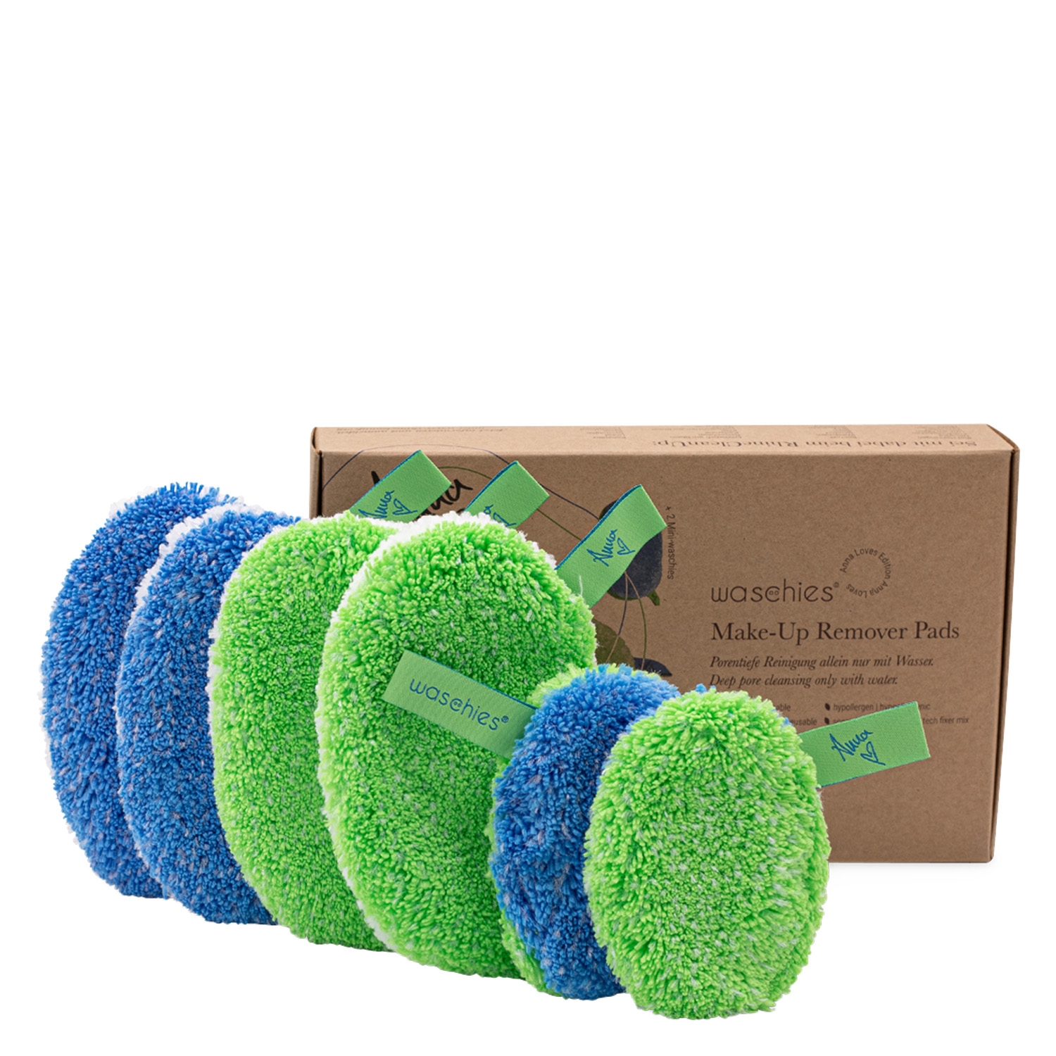 Product image from Waschies Faceline - Anna Loves Make-Up Remover Pad Set
