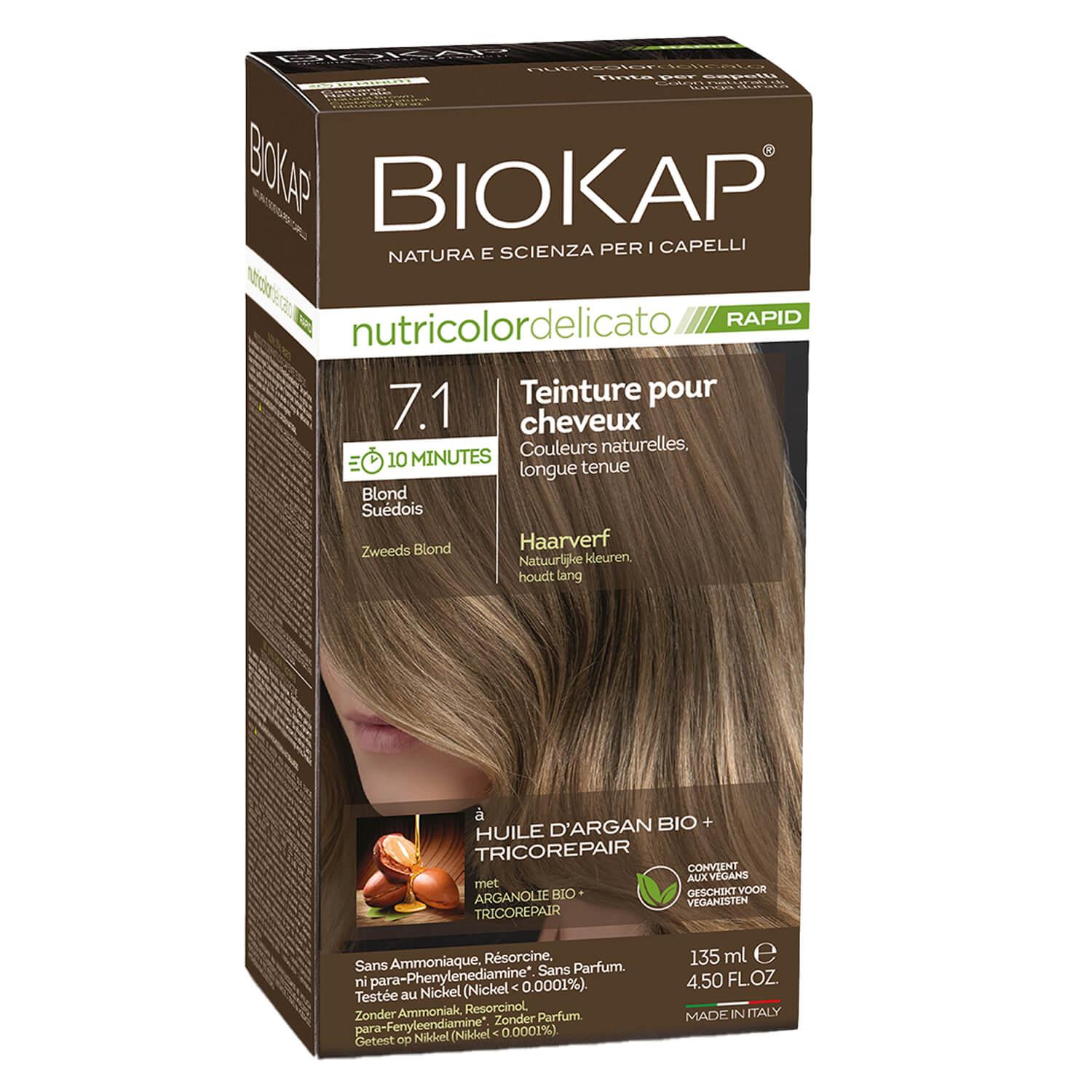 BIOKAP Nutricolor - Permanent Hair Dye Swedish Blond 7.1