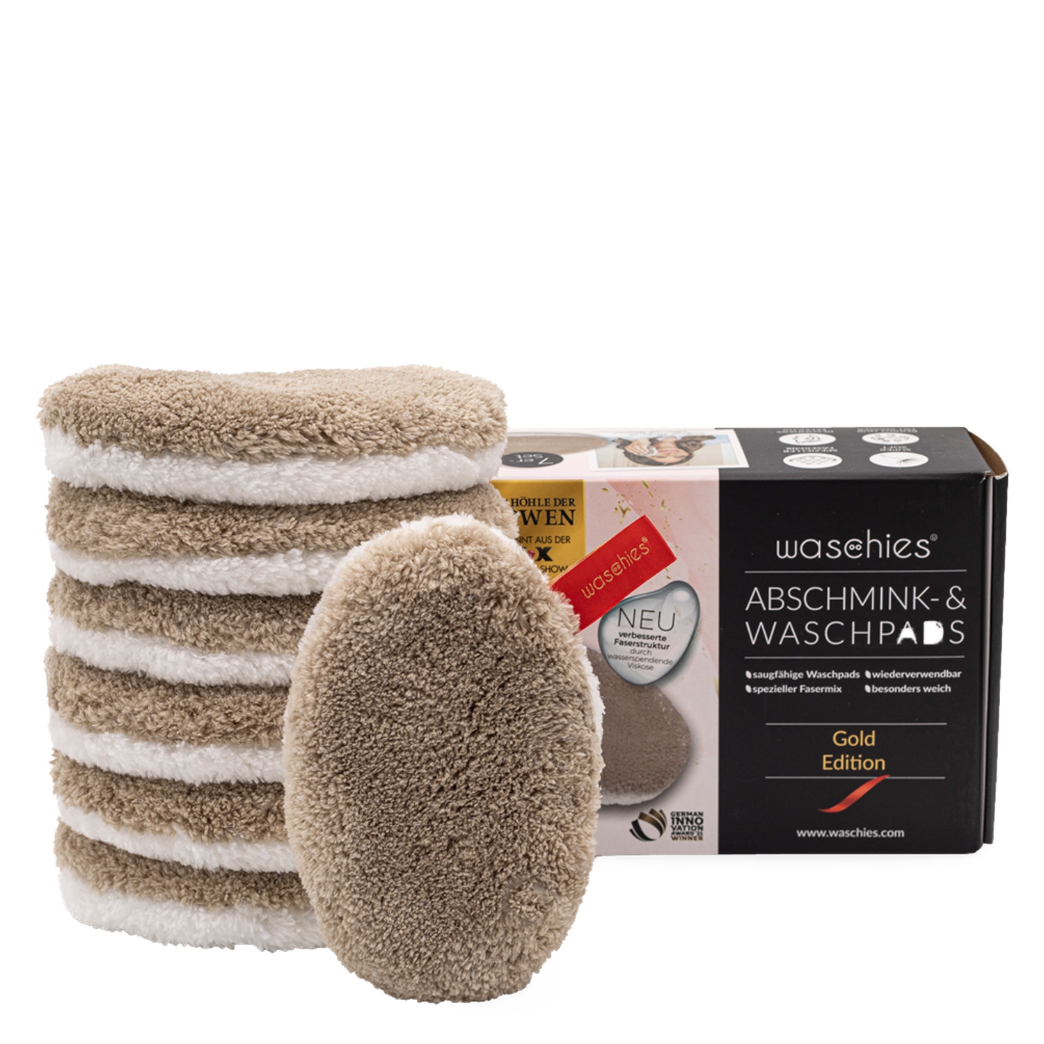 Product image from Waschies Faceline - Abschminkpads & Waschpads Gold-Edition