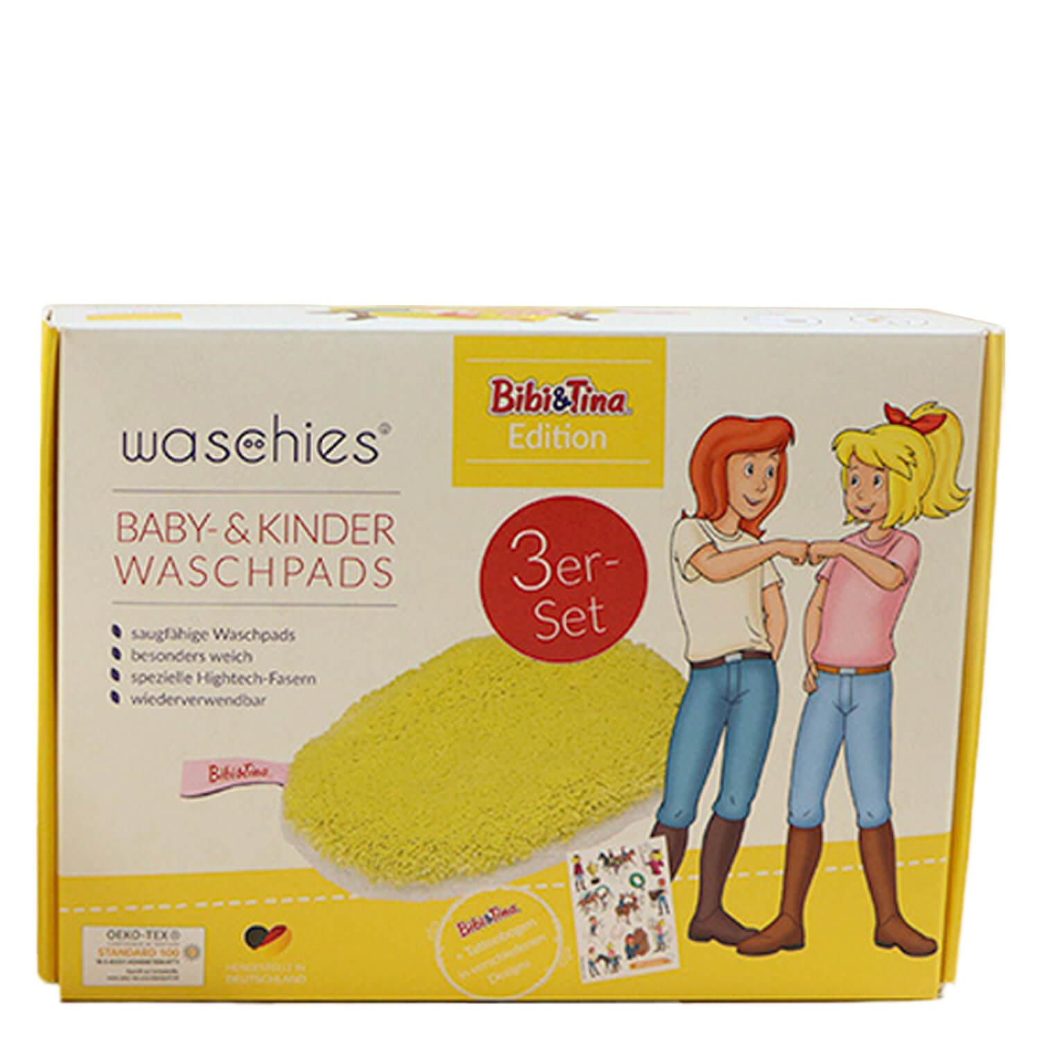 Waschies Kidsline - Waschpads für Babys & Kinder Bibi&Tina Gelb Edition