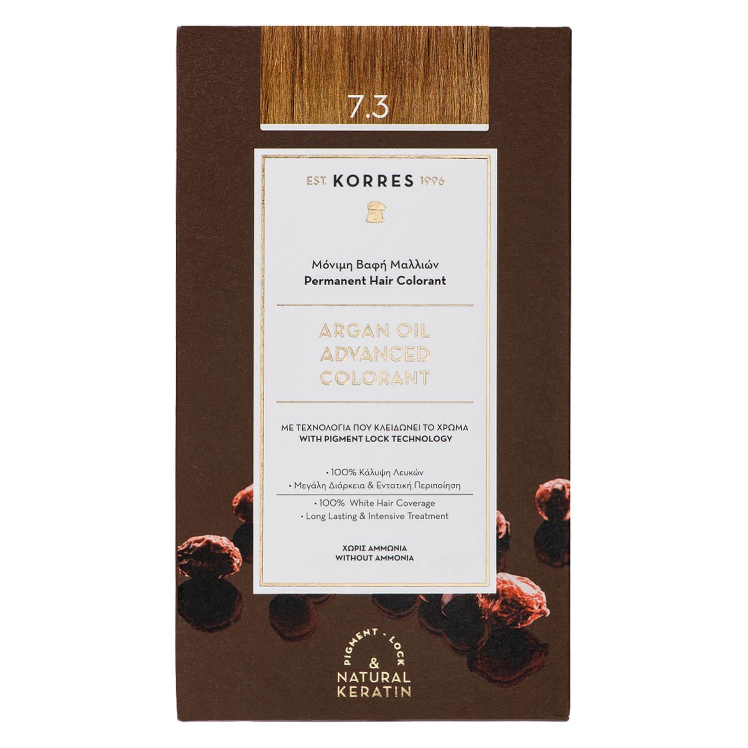 Korres Color - Argan Oil Coloration haute performance Blond miel Or 7.3