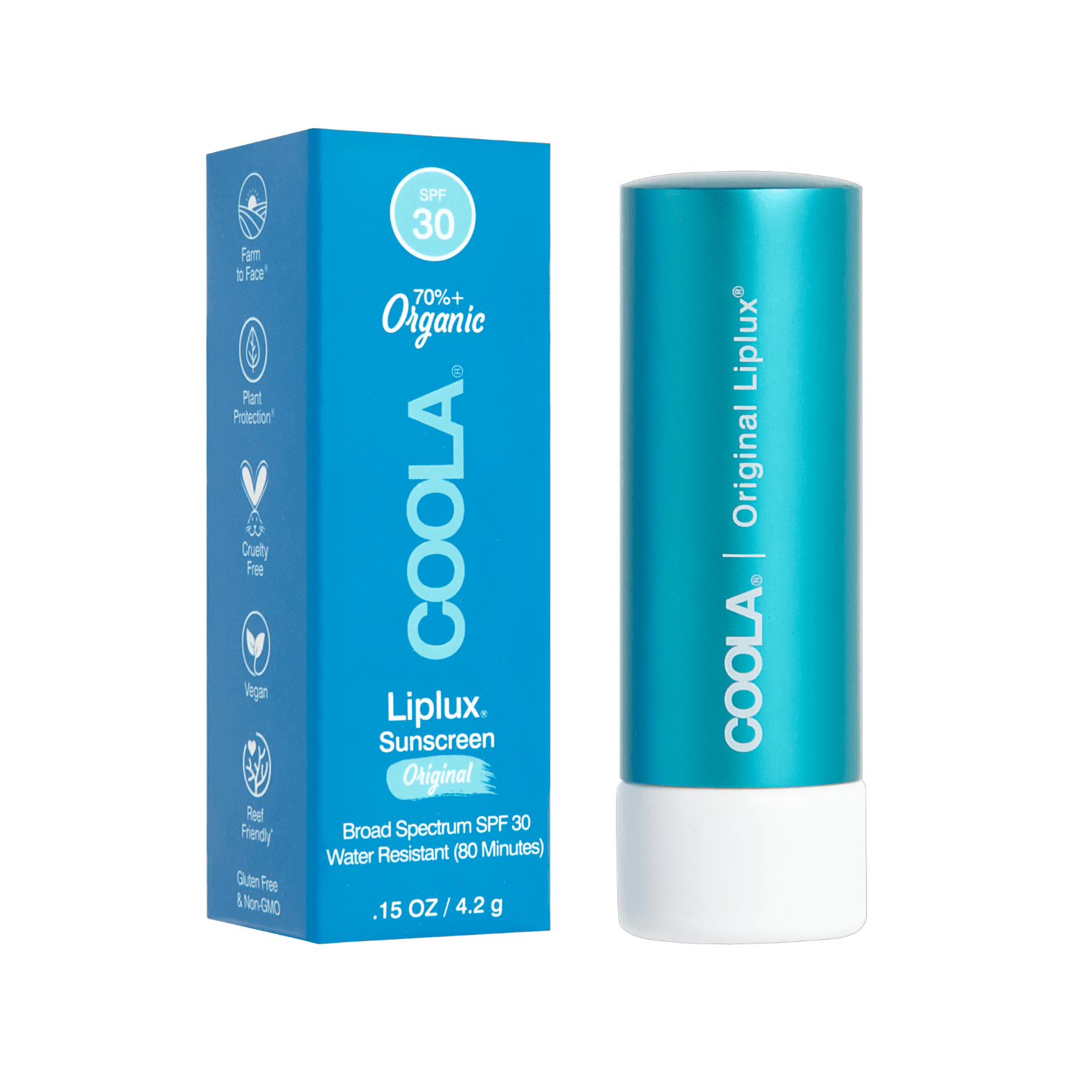 Image du produit de COOLA - Classic Liplux Organic Lip Balm Sunscreen SPF30 Original Formula