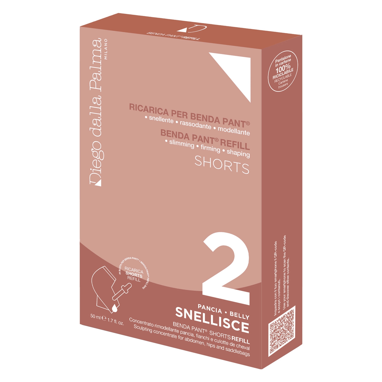 Product image from Diego dalla Palma - 2. SNELLISCE BENDA PANT SHORTS Sculpting shorts REFILL