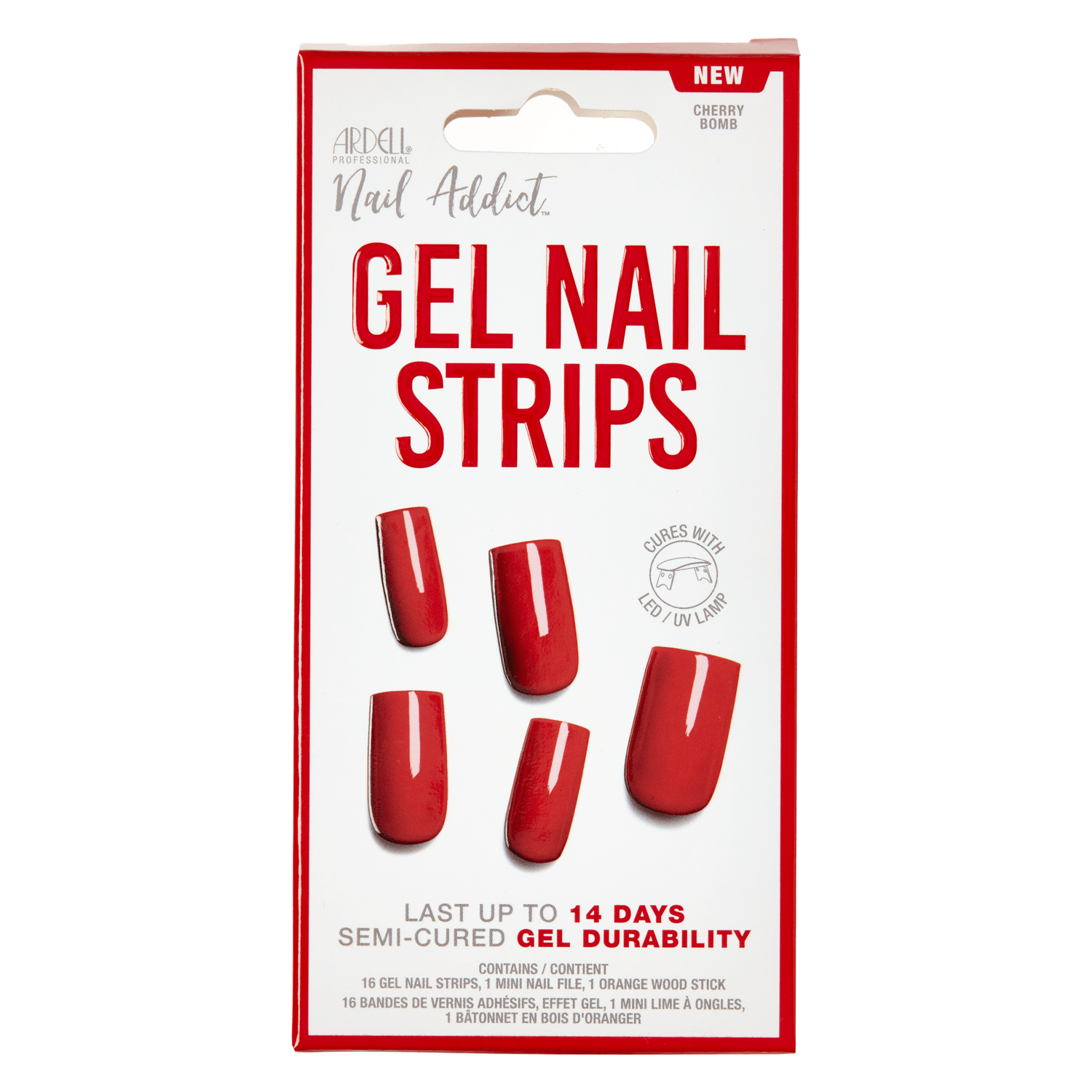 Image du produit de Nail Addict - Gel Nail Strips Cherry Bomb