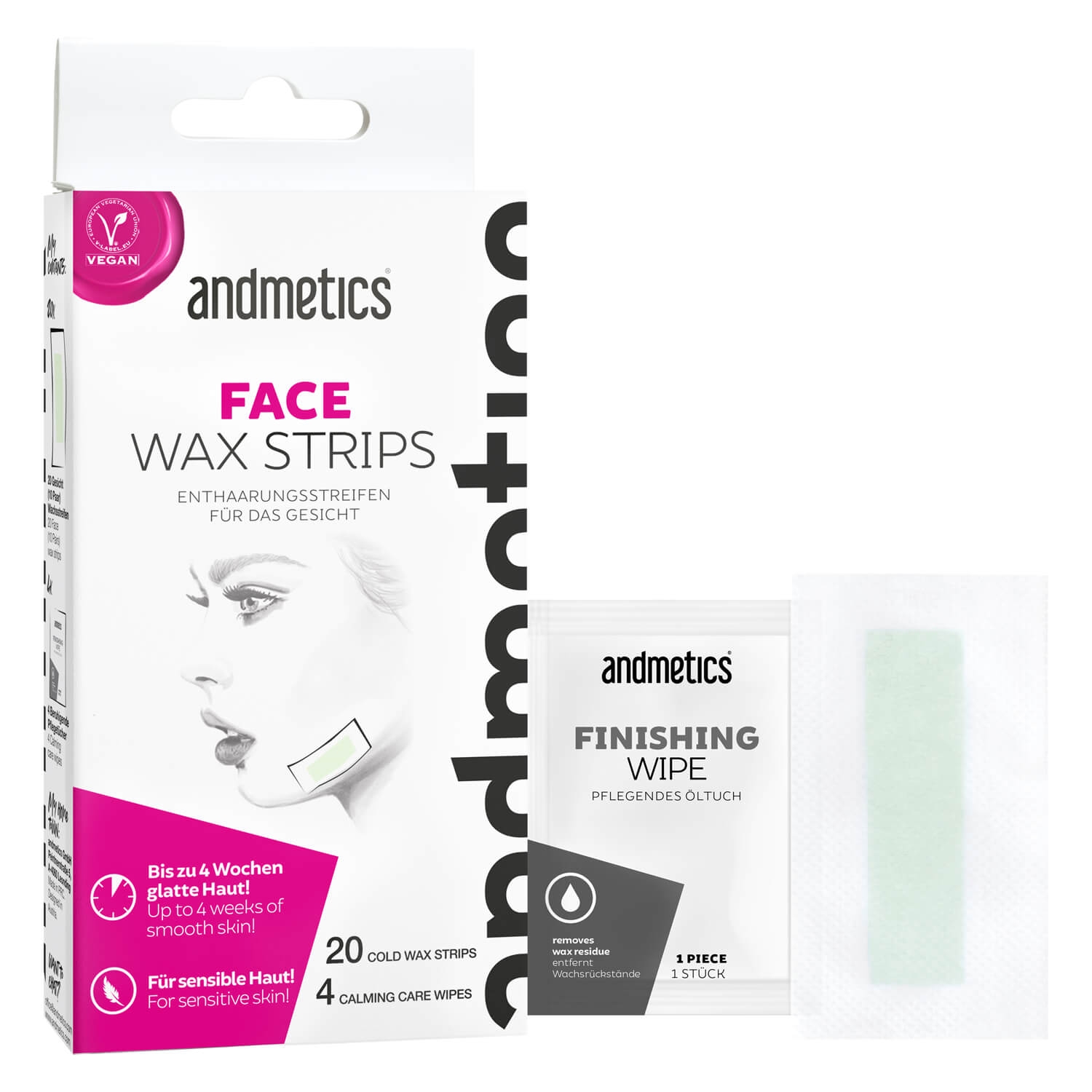 Produktbild von andmetics - Face Wax Strips