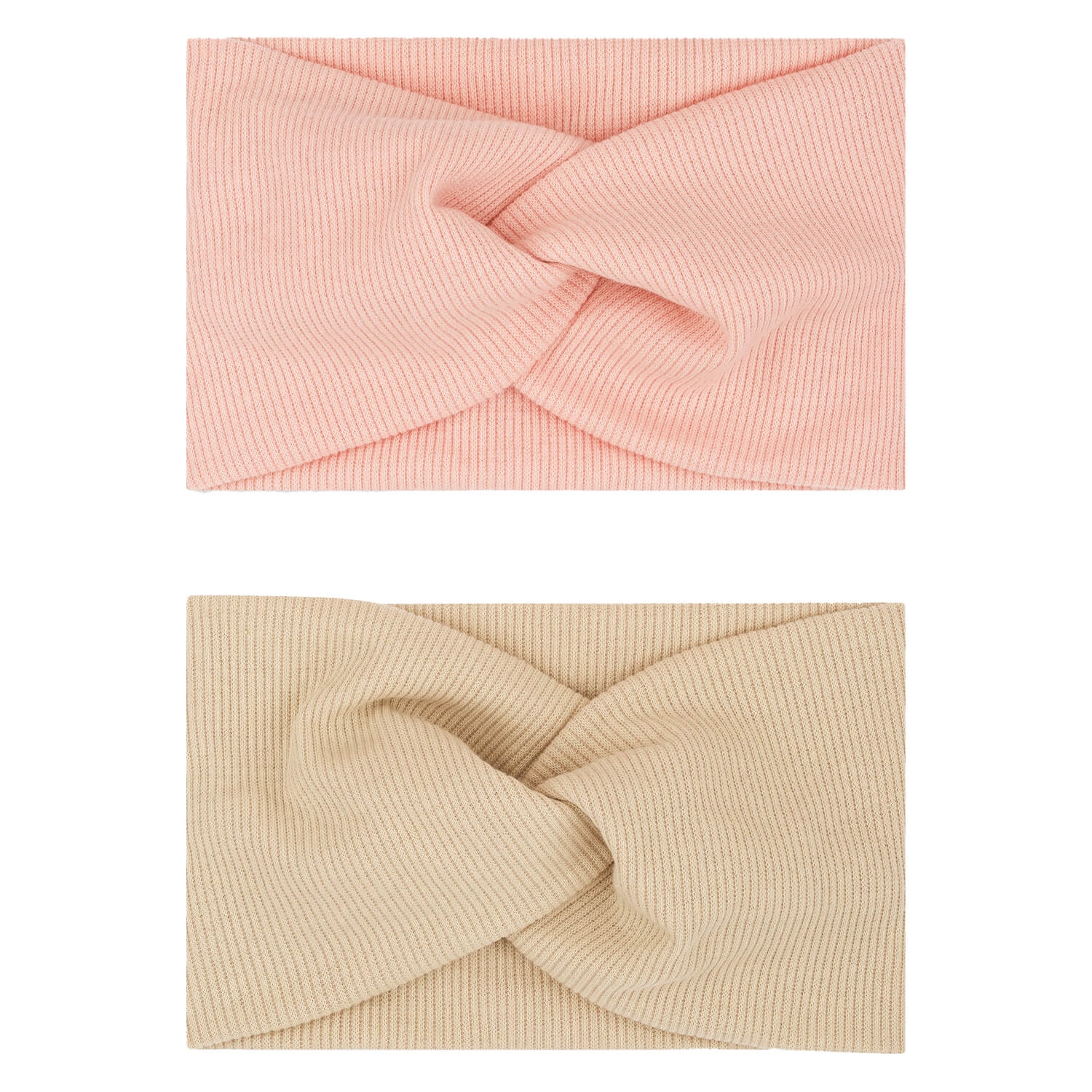 Image du produit de Haarband mit Knoten, beige & rosa