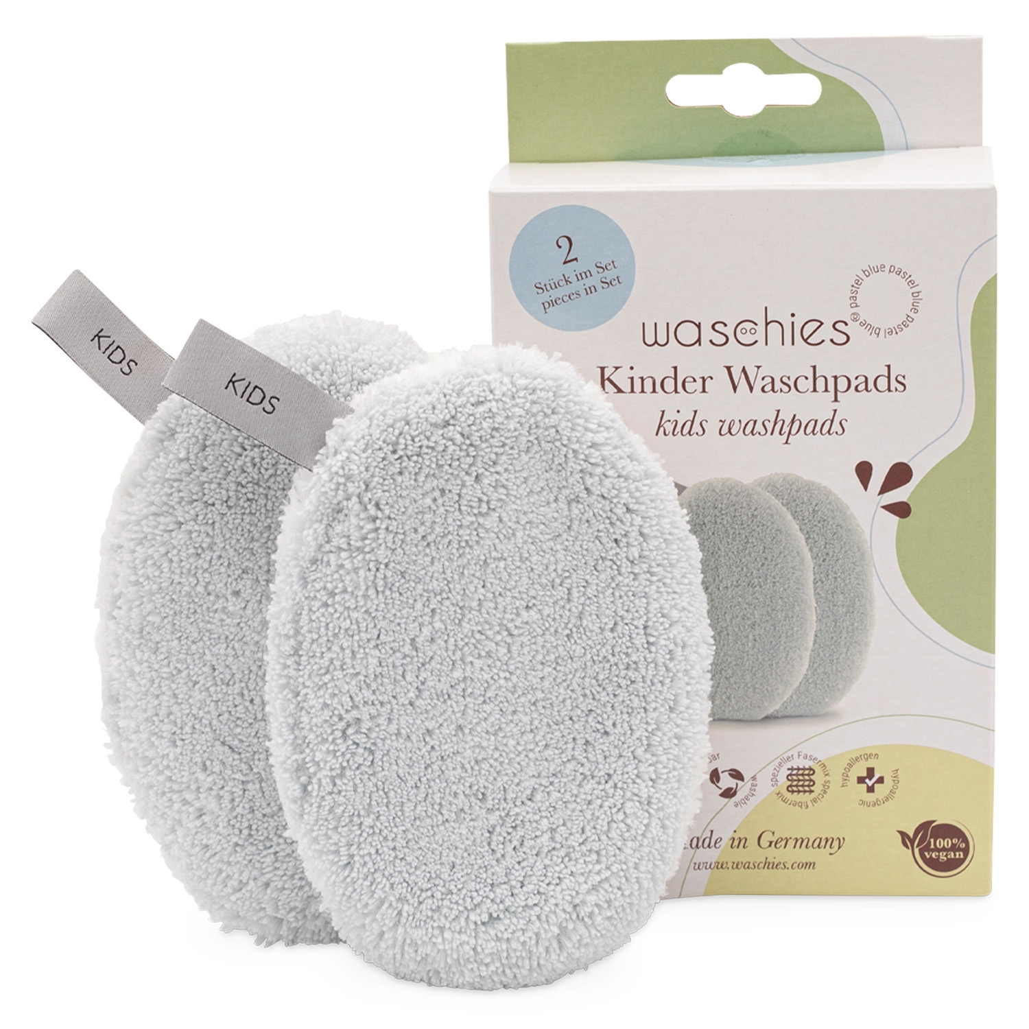 Product image from Waschies Kidsline - Waschpads für Babys & Kinder Pastel Blue Edition