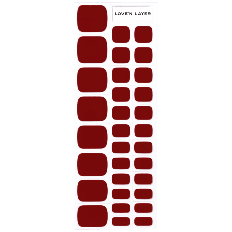 LoveNLayer - Solid Toe Burgundy Red