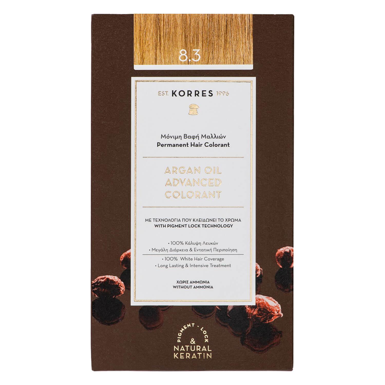 Korres Color - Argan Oil Coloration haute performance Blond miel 8.3