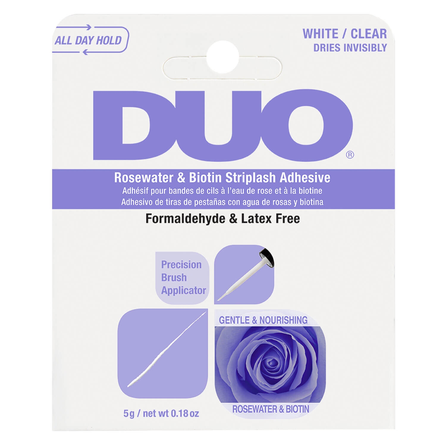 Product image from DUO - Adhesive White/Clear Rosewater & Biotin