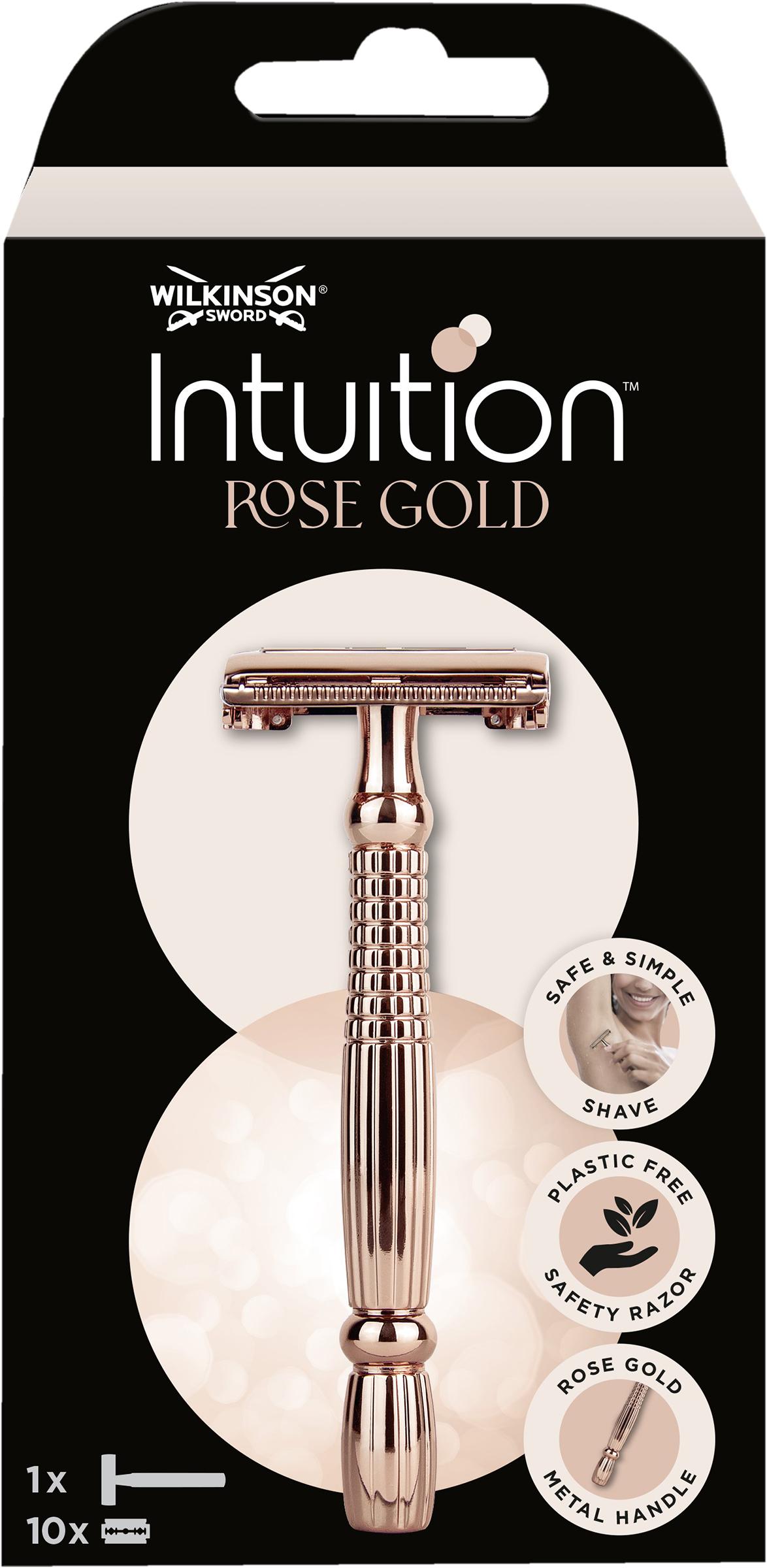 Wilkinson - Intuition Rose Gold safety razor with 10 blades