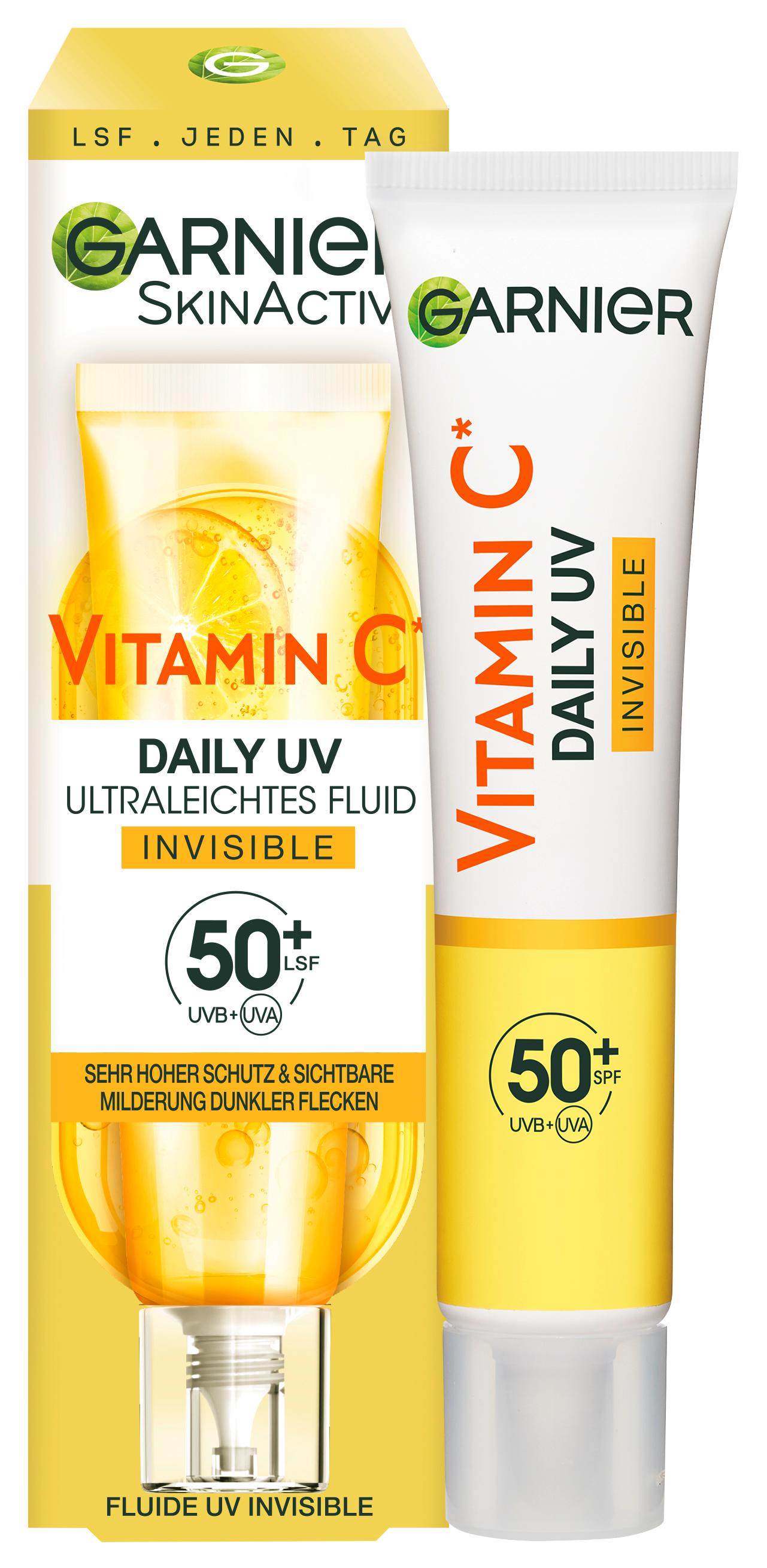Skinactive Face - Vitamin C Tägliches Sonnenfluid Invisible mit LSF 50+