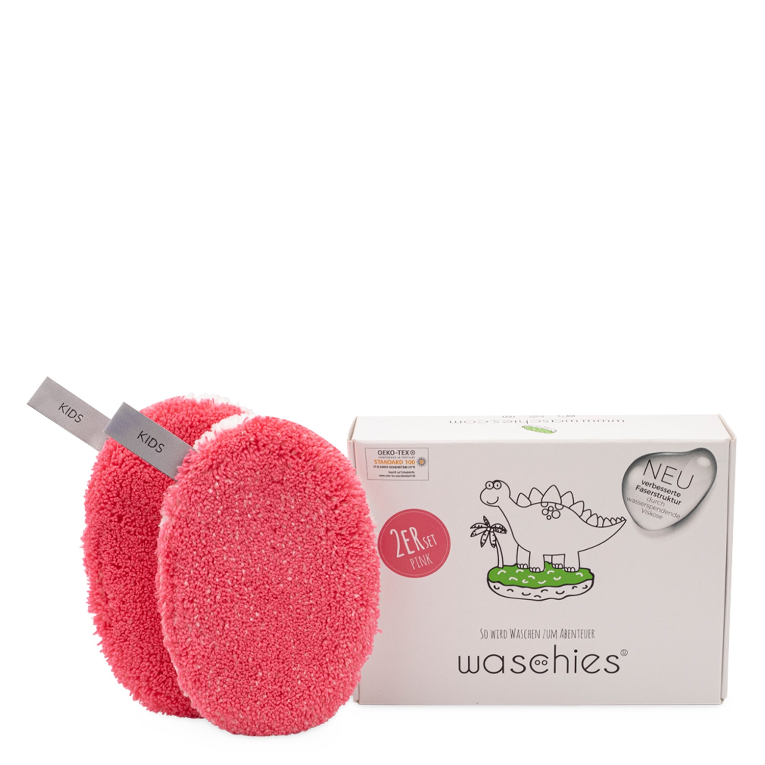 Produktbild von Waschies Kidsline - Waschpads für Babys & Kinder Pink Special-Edition