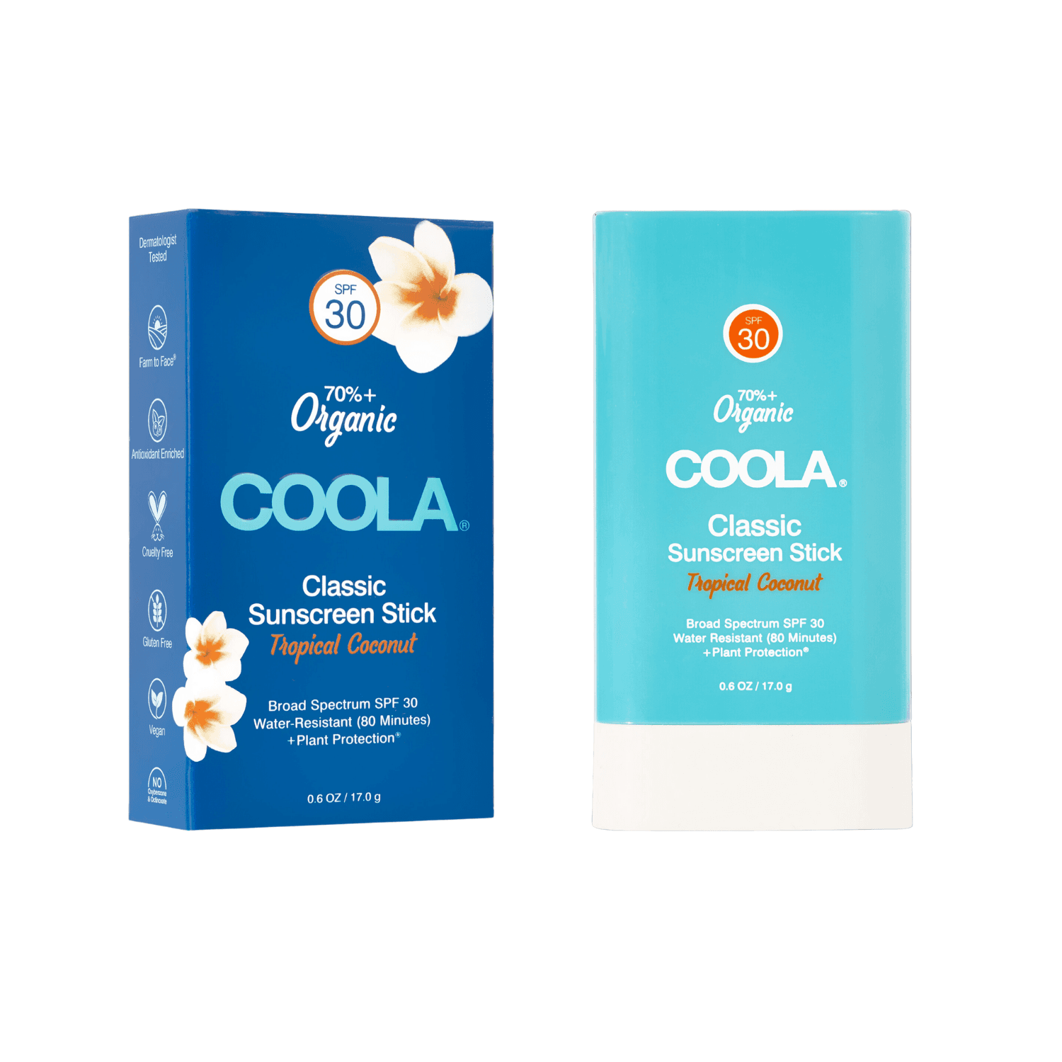 COOLA - Classic Organic Sunscreen Stick SPF30 Tropical Coconut