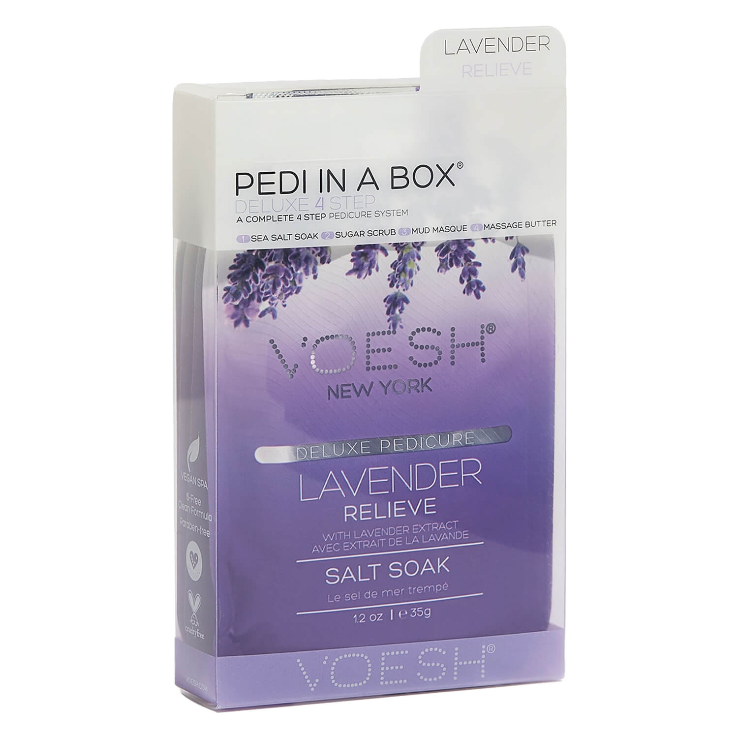 Produktbild von VOESH New York - Pedi In A Box 4 Step Lavender Relieve