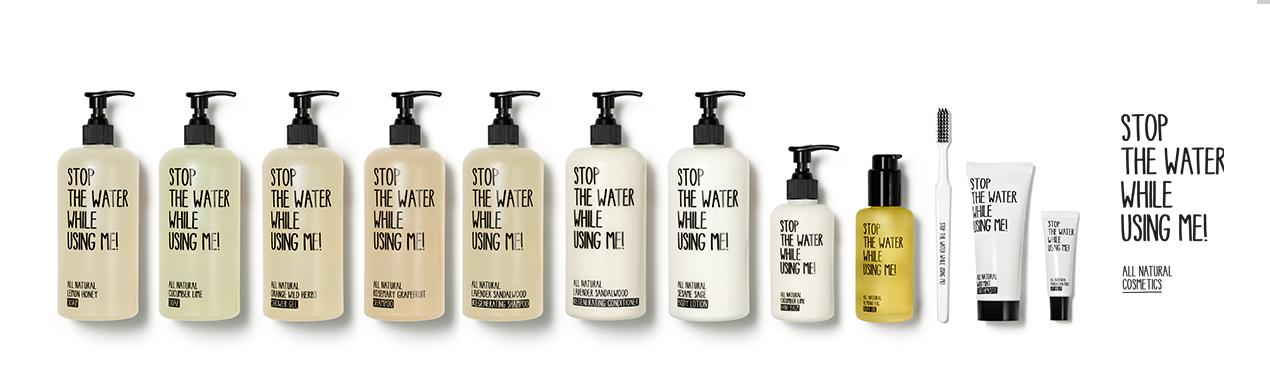 Brand banner from STOP THE WATER WHILE USING ME!